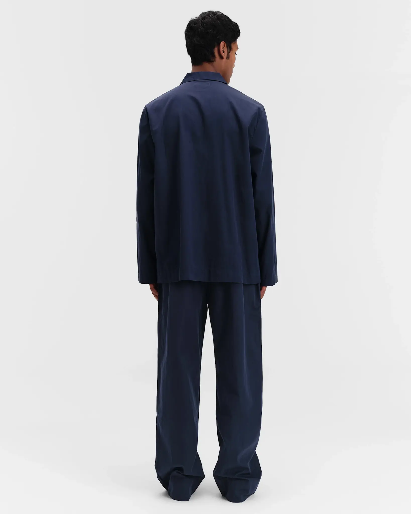 Tekla Poplin Pyjamas Pants Navy