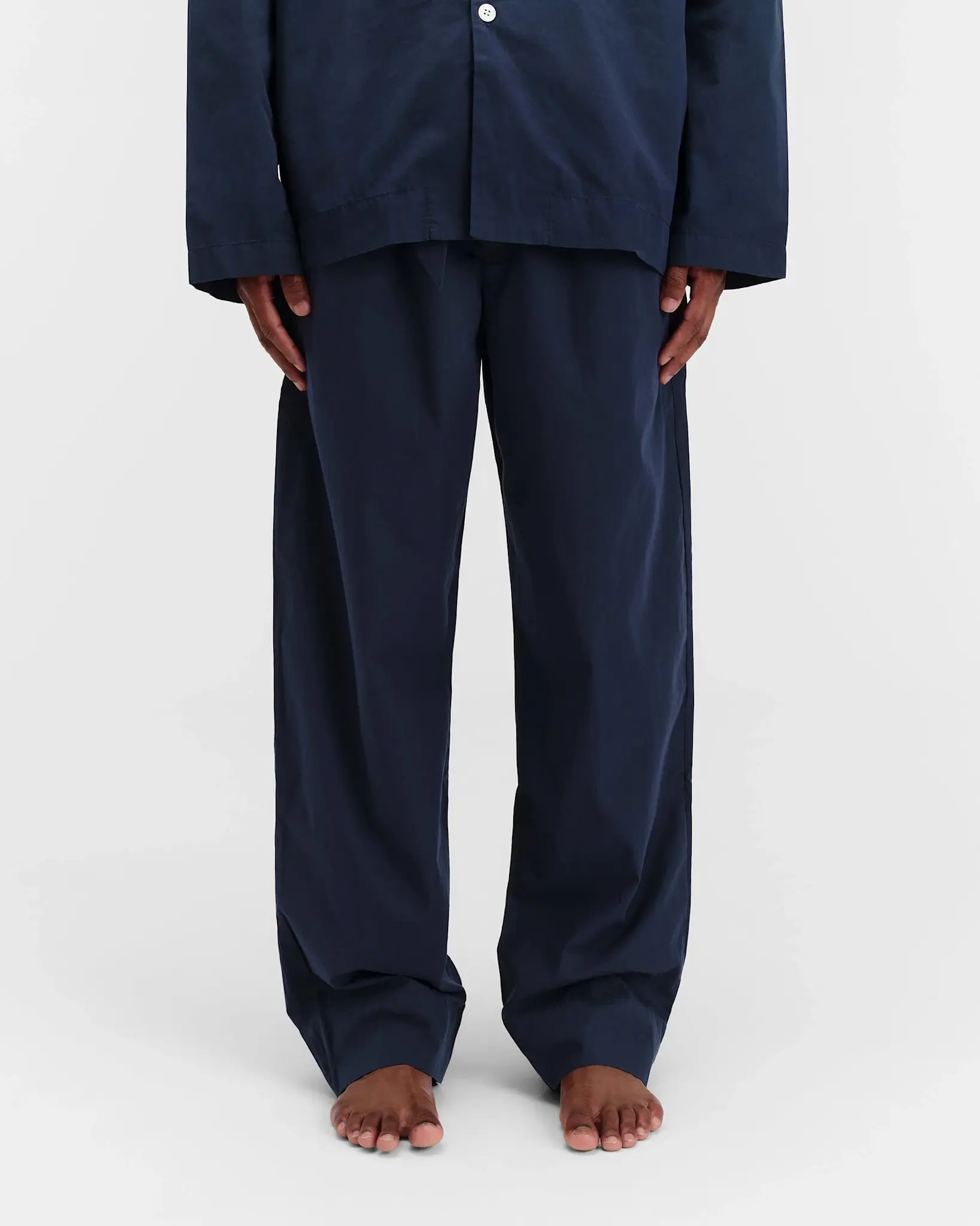 Tekla Poplin Pyjamas Pants Navy