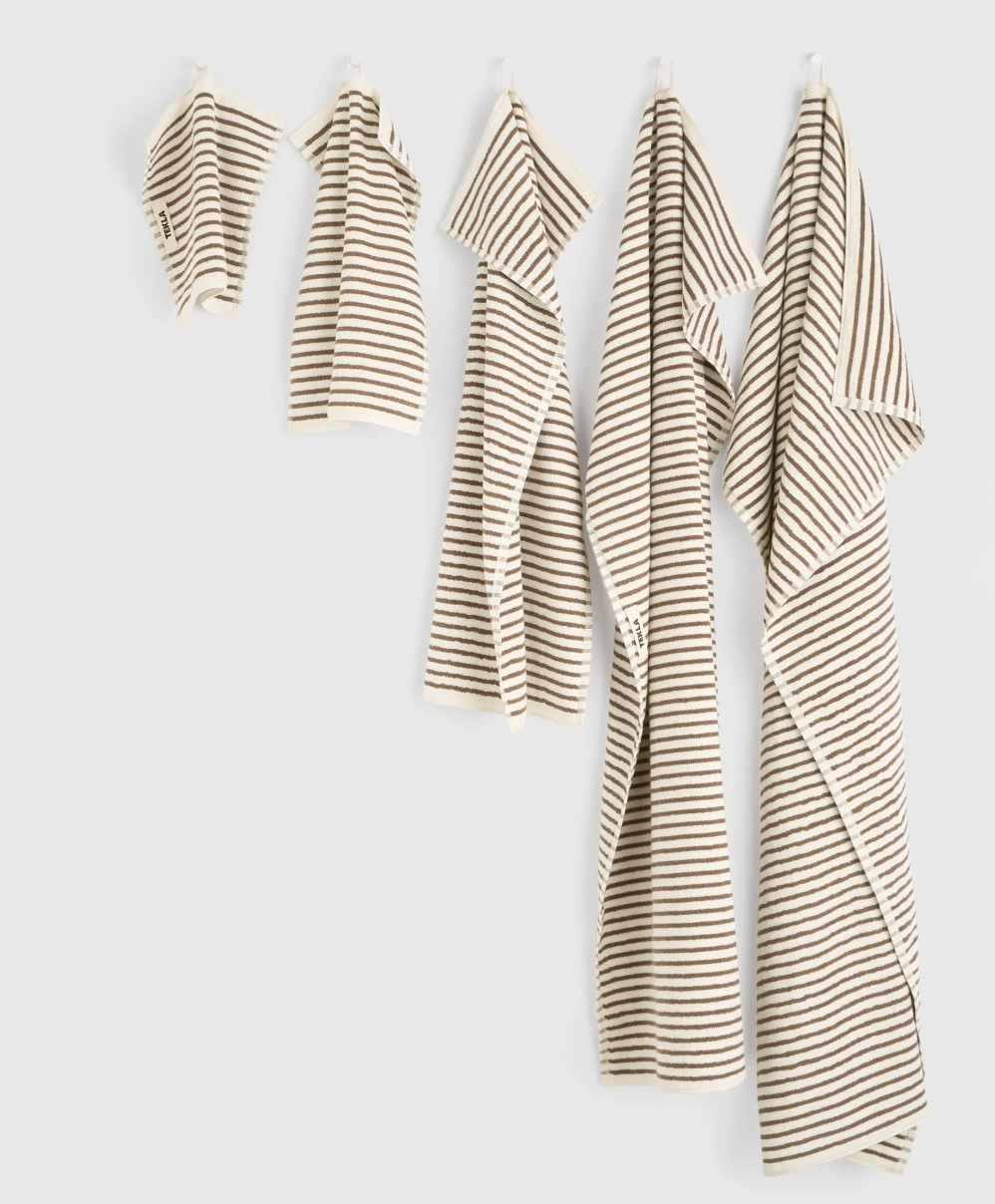 Tekla Terry Towel Kodiak Stripes 100x150cm