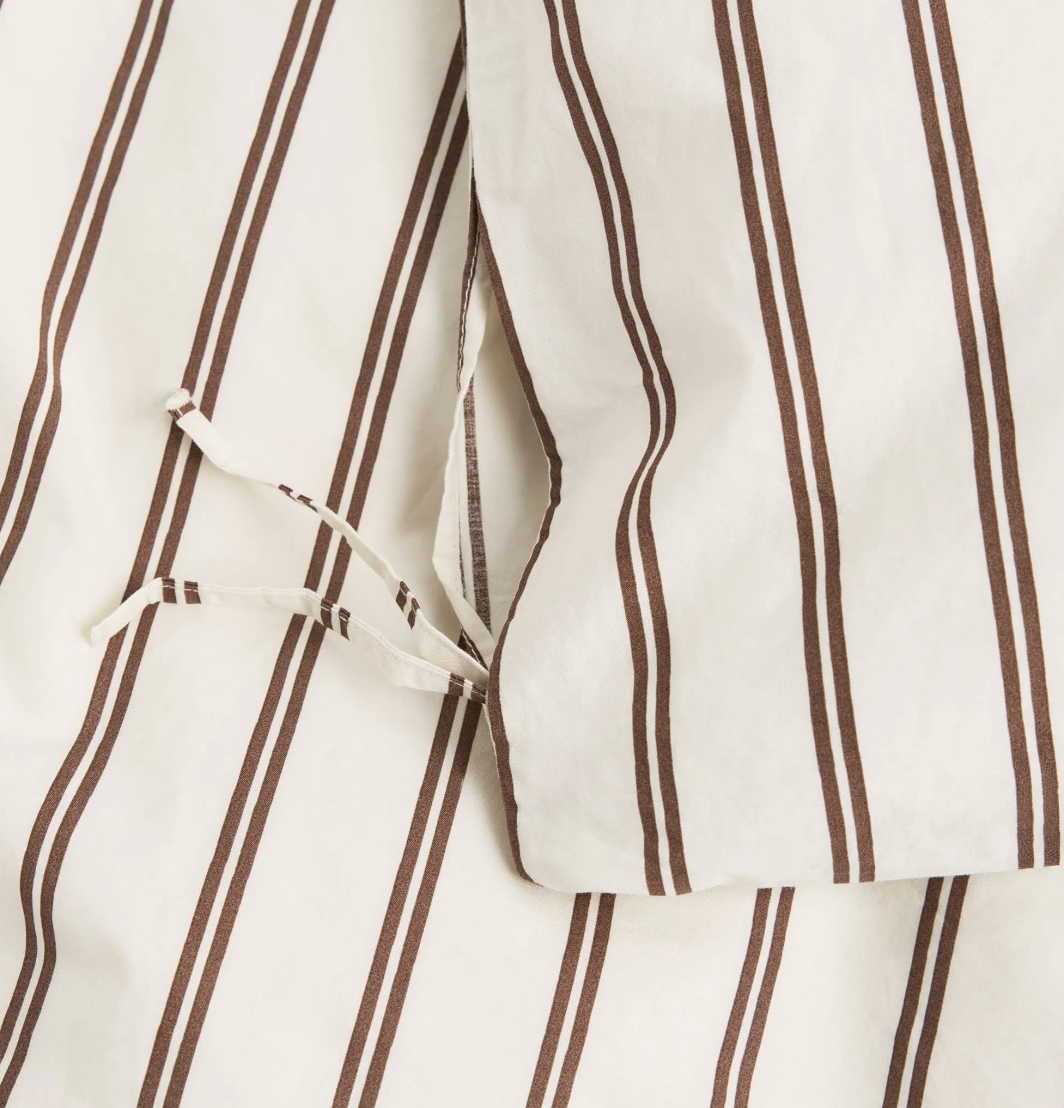 Tekla Percale Single Duvet Cover Hopper Stripes 140x200