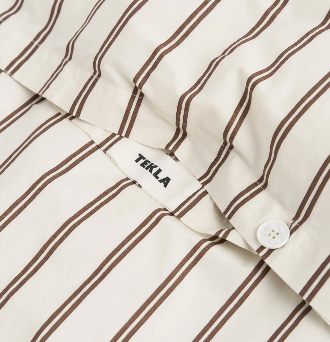 Tekla Percale Single Duvet Cover Hopper Stripes 140x200