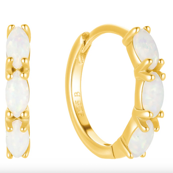 Brandlinger Earrings Bianco Gold