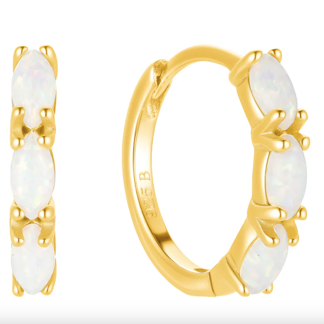 Brandlinger Earrings Bianco Gold