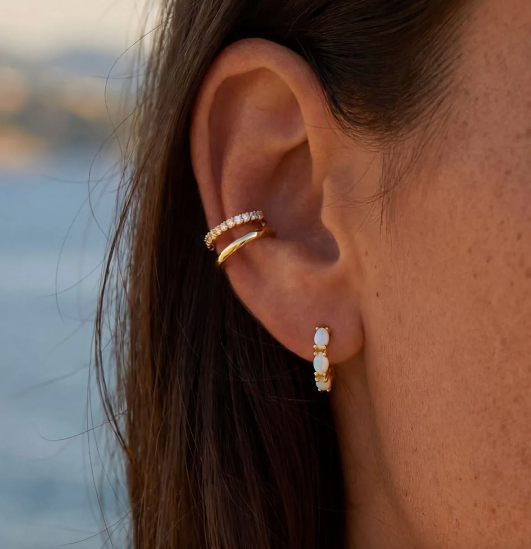 Brandlinger Earrings Bianco Gold