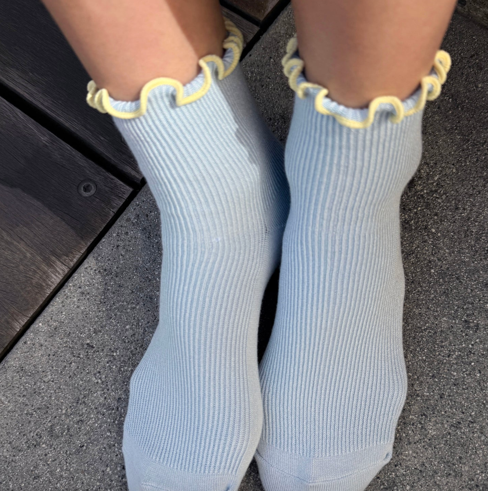 Le Bon Shoppe The Petit Ruffled Modal Baby Blue Butter