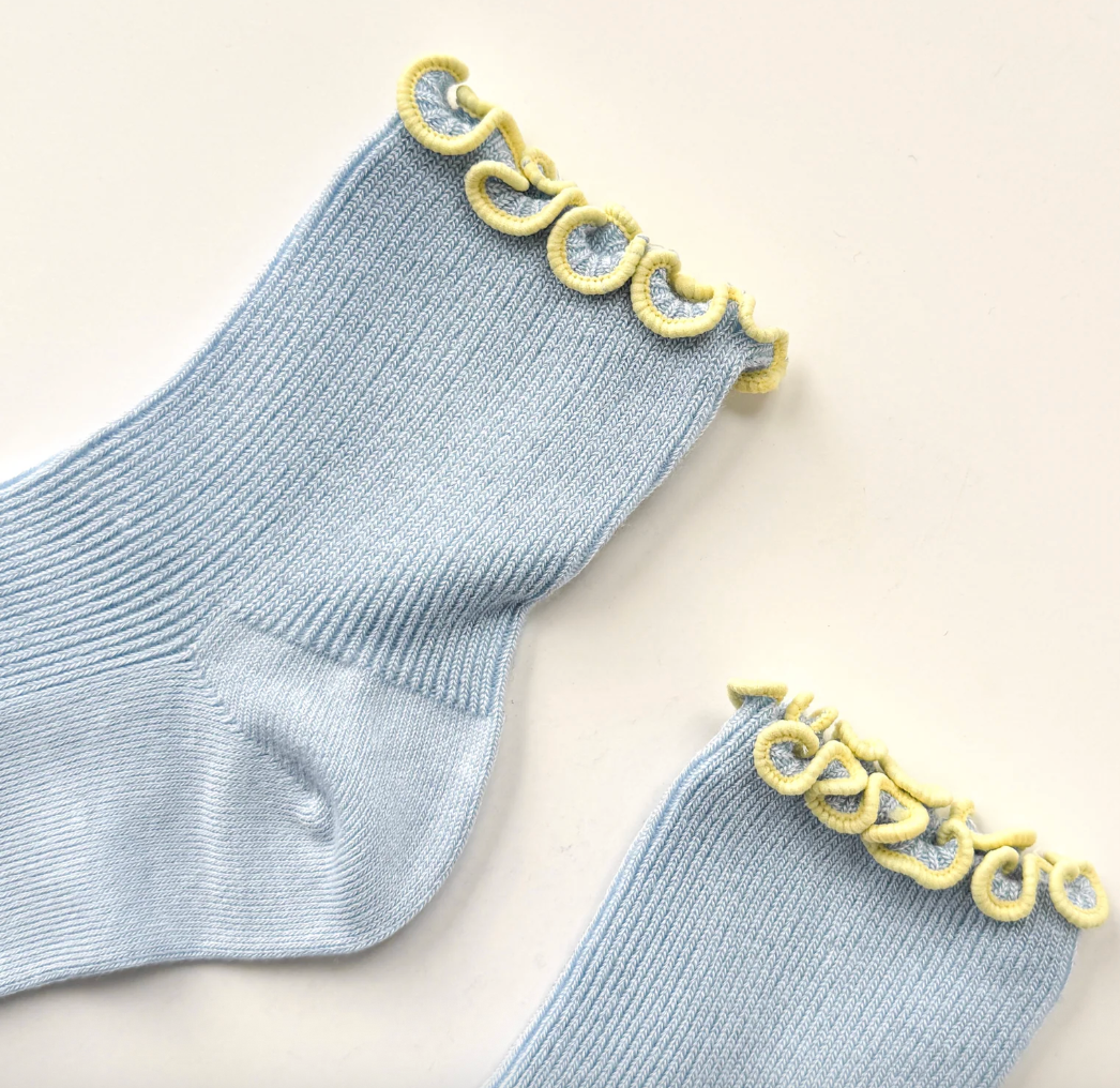 Le Bon Shoppe The Petit Ruffled Modal Baby Blue Butter