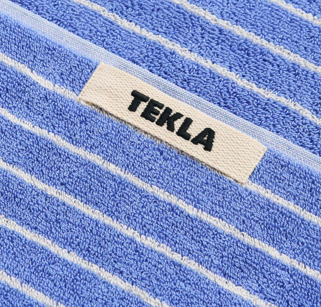 Tekla Terry Towel Clear Blue Stripes 30x30