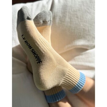 Le Bon Shoppe Girlfriend Socks Color Block Yellow Blue