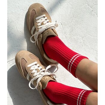 Le Bon Shoppe Boyfriend Socks Red OS