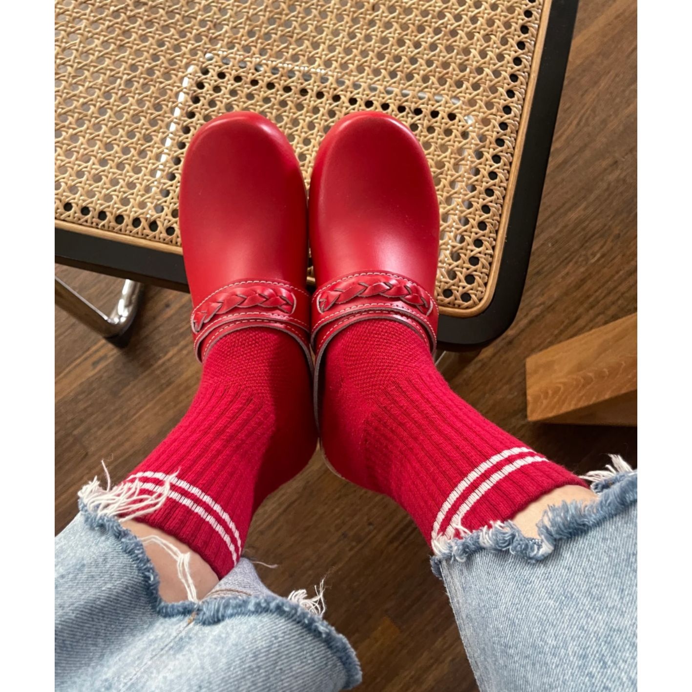Le Bon Shoppe Boyfriend Socks Red OS