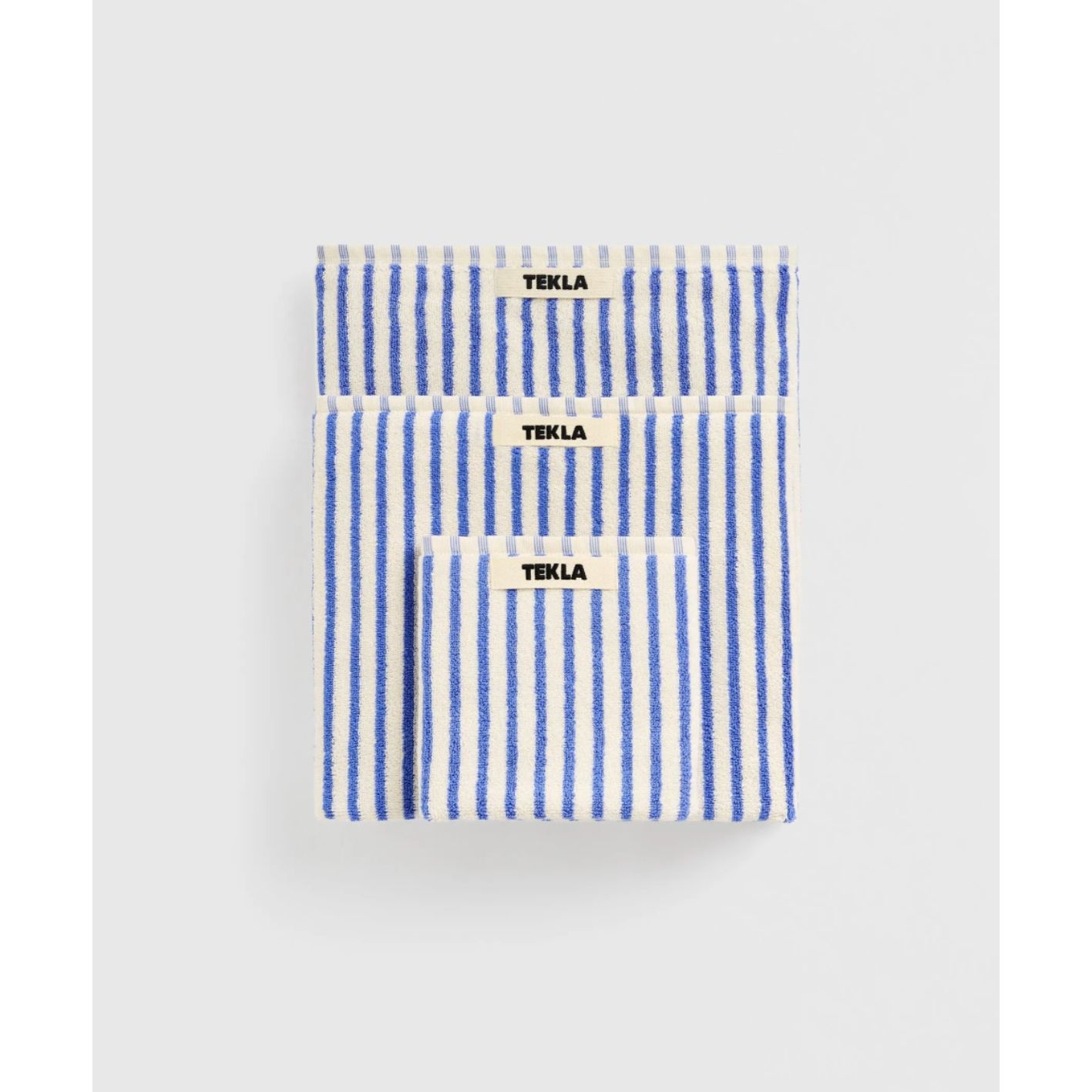 Tekla Terry Towel Coastal Blue Stripes 30x30