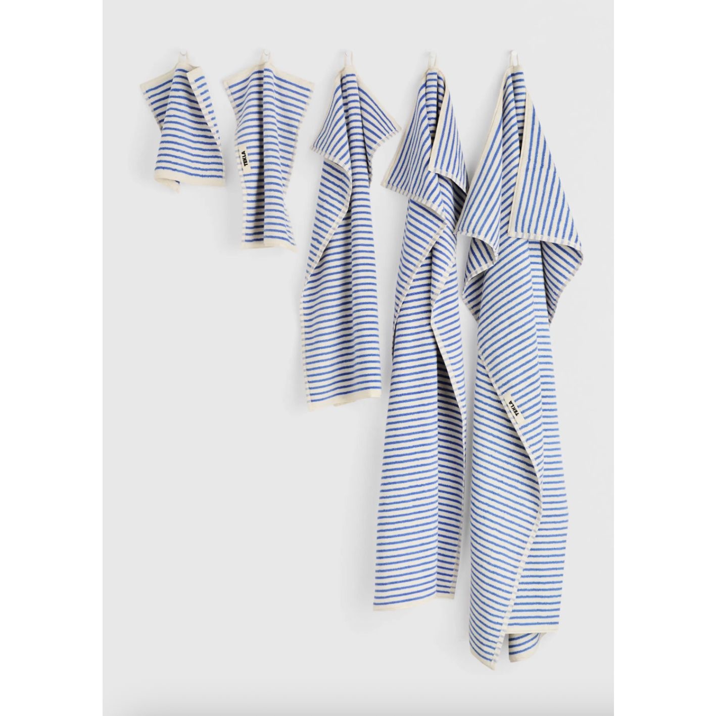 Tekla Terry Towel Coastal Blue Stripes 50x90