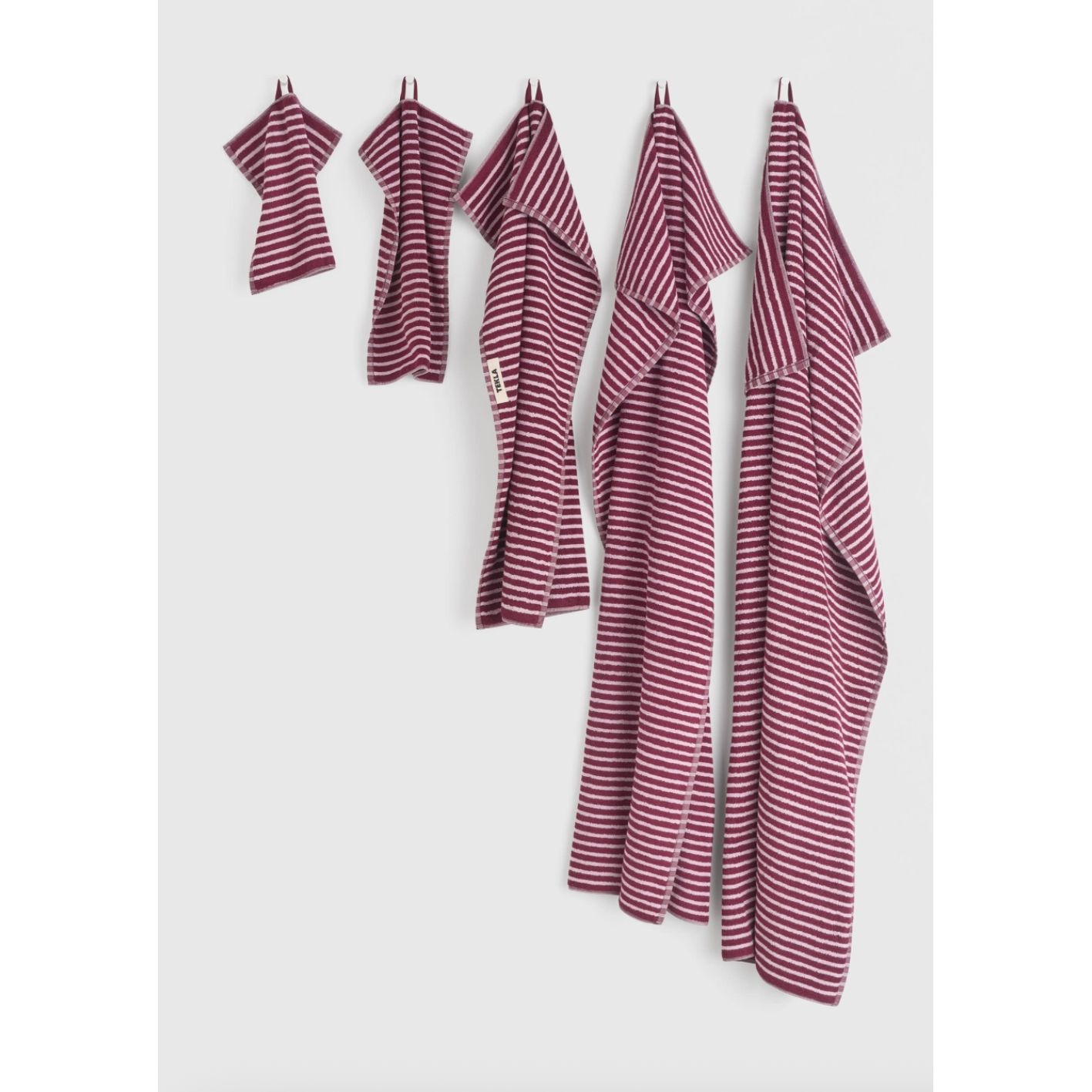 Tekla Terry Towel Red & Rose 100x150cm