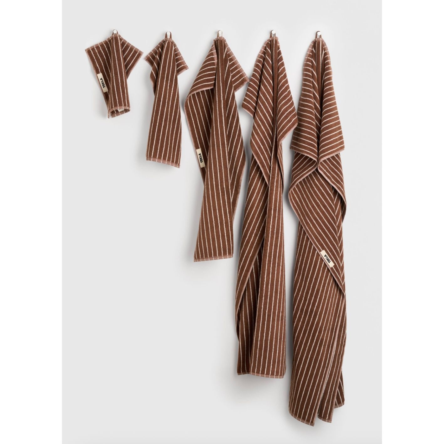 Tekla Terry Towel Rust Stripes 30x50