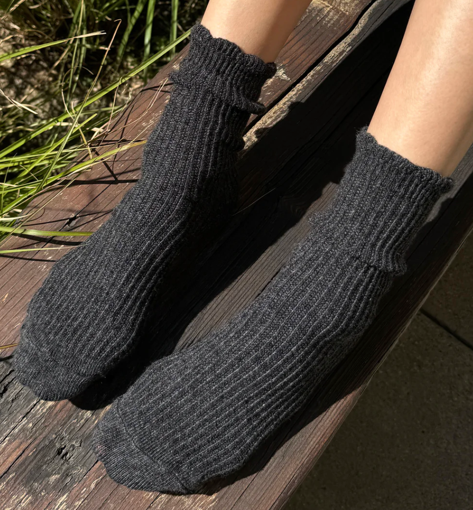 Le Bon Shoppe Linen Scallop Charcoal