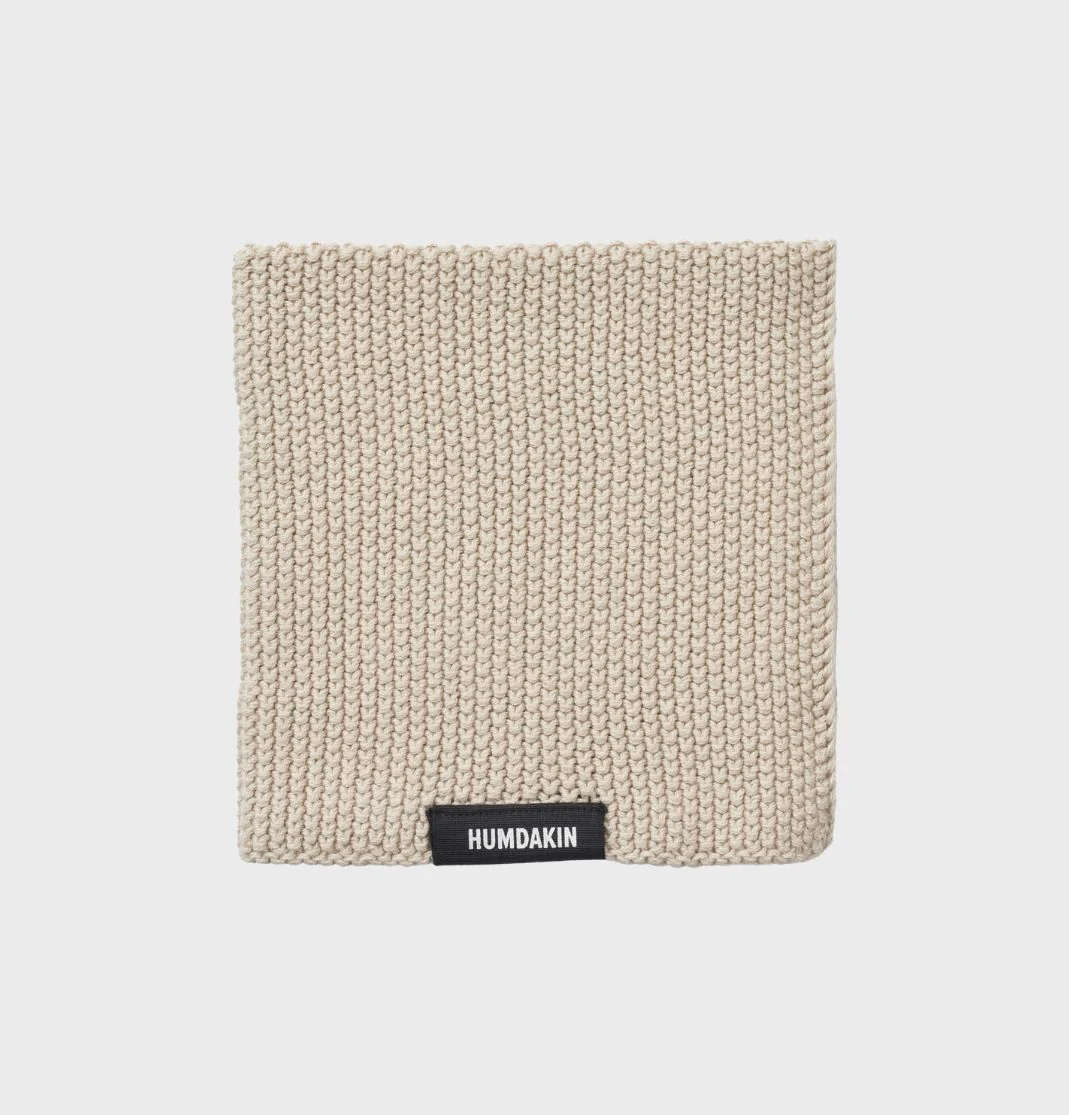 Humdakin Knitted Dishcloth Light Stone