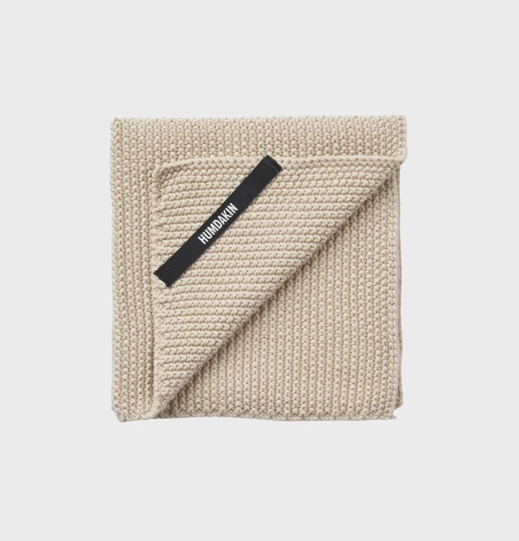 Humdakin Knitted Dishcloth Light Stone