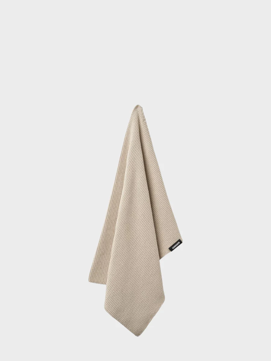 Humdakin Knitted Kitchen Towel Light Stone