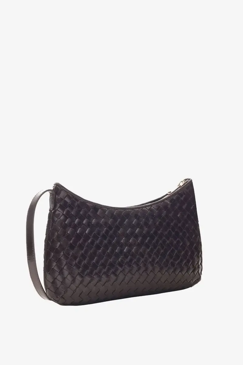 Adax Salerno Shoulder Bag Lauren Dark Brown