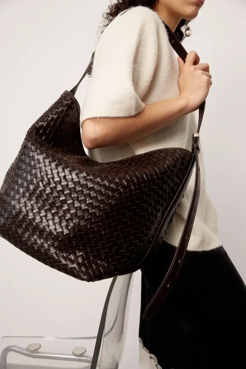 Adax Salerno Shoulder Bag Malou Dark Brown