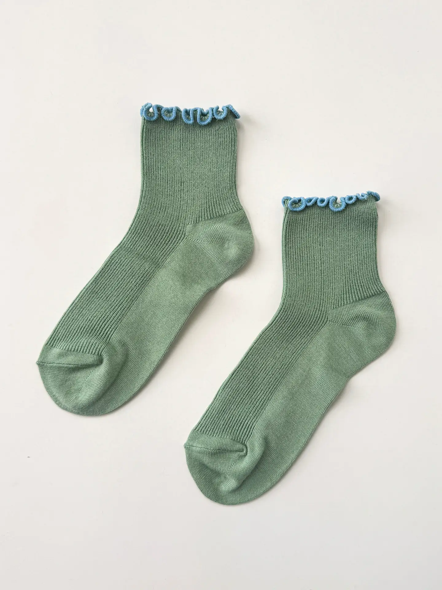 Le Bon Shoppe The Petit Ruffled Modal Sea Glass / Powder Blue
