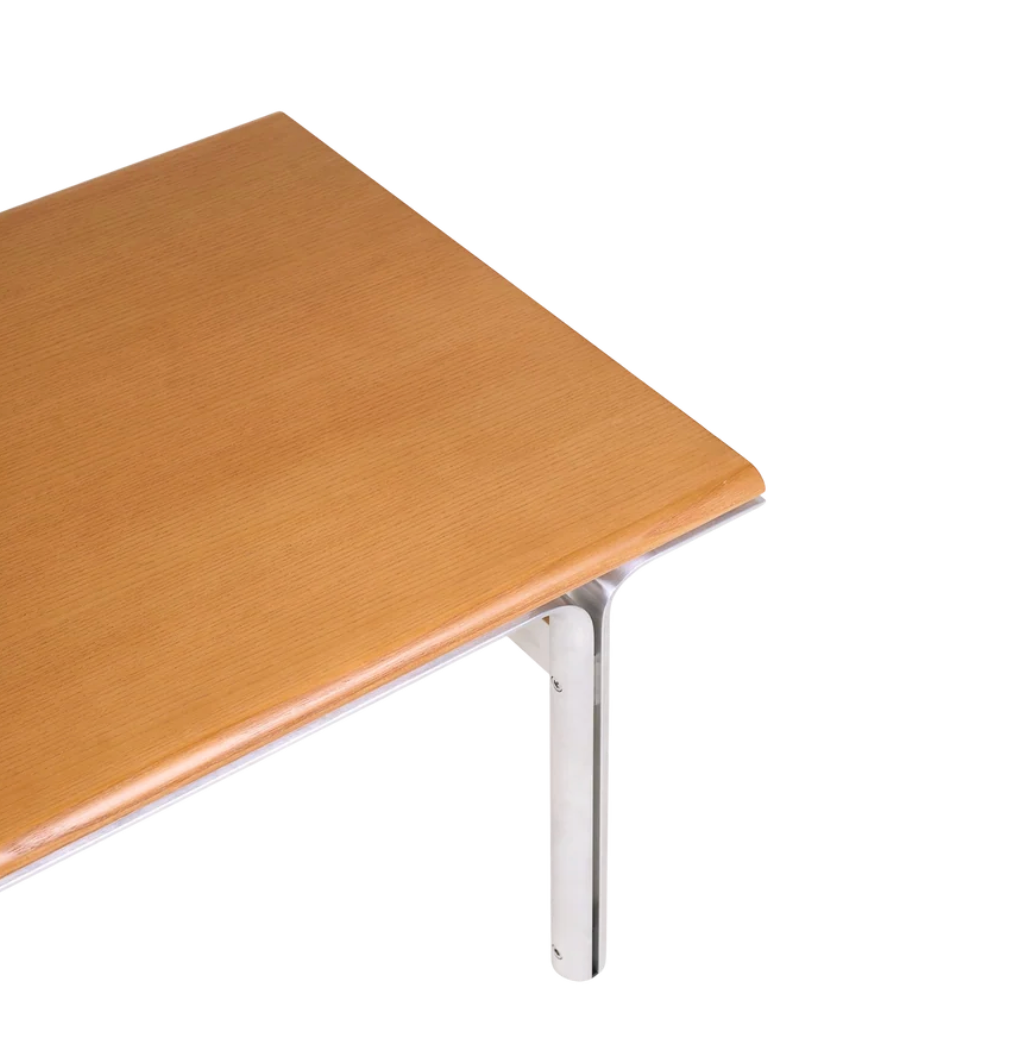 Frama Union Side Table Aluminium/Warm Brown Ash