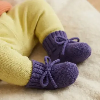 Lille Barn Woolen Baby Socks  Bow Violet