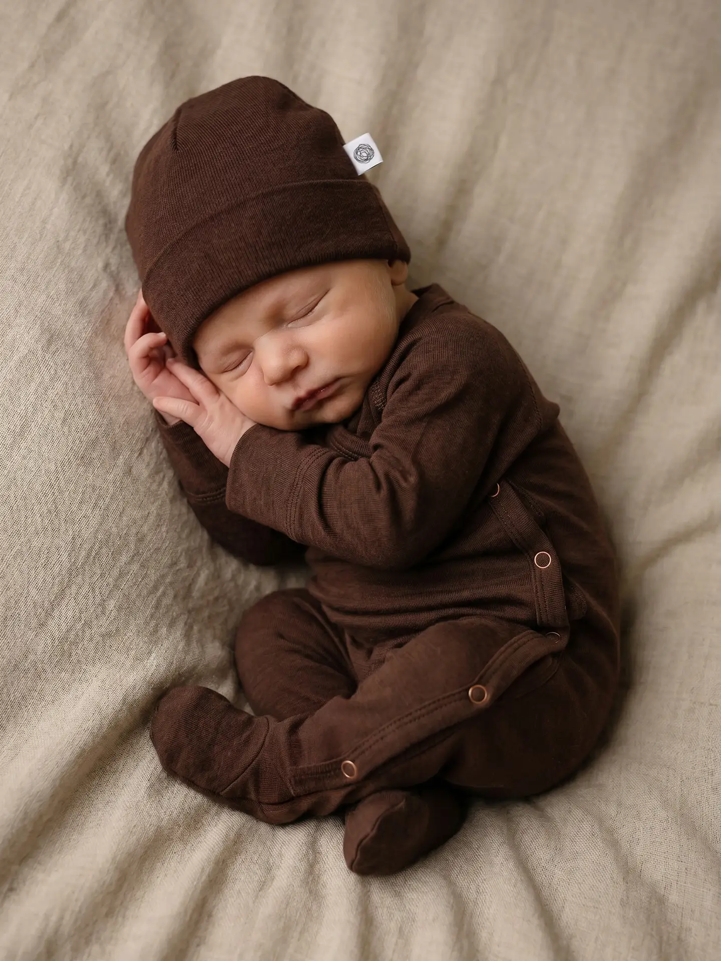 Lille Barn Wool Playsuit/Bodysuit Chocolate Fondant