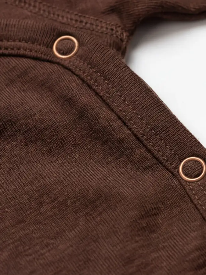 Lille Barn Wool Playsuit/Bodysuit Chocolate Fondant