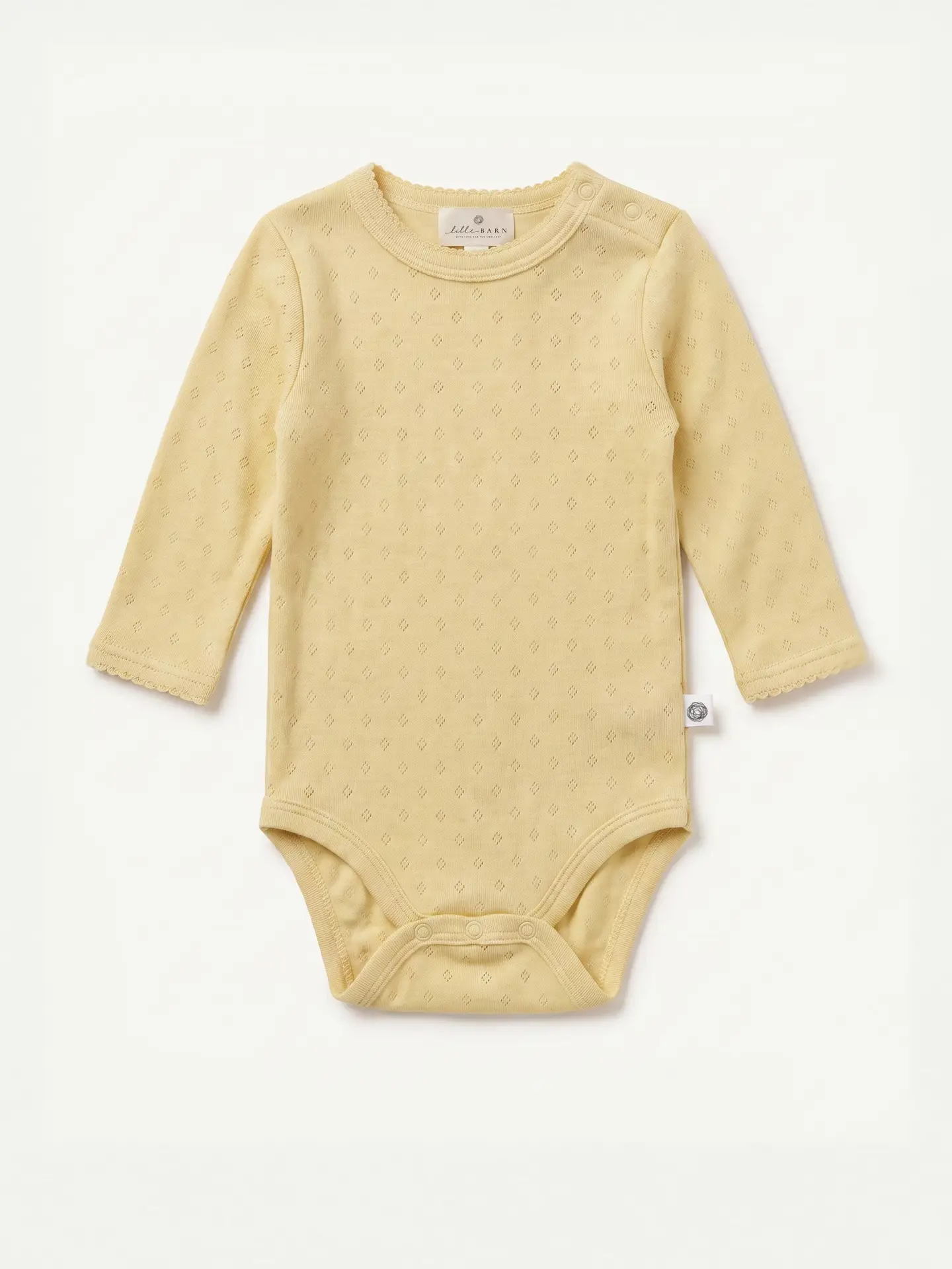 Lille Barn Woolen Pointelle Romper Dusty Yellow