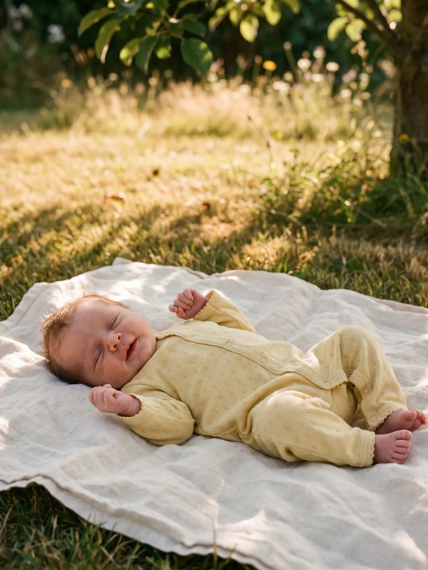 Lille Barn Woolen Pointelle Playsuit Dusty Yellow