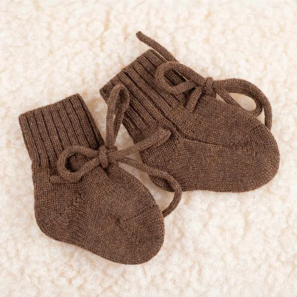 Lille Barn Woolen Baby Socks Bow  Brunette