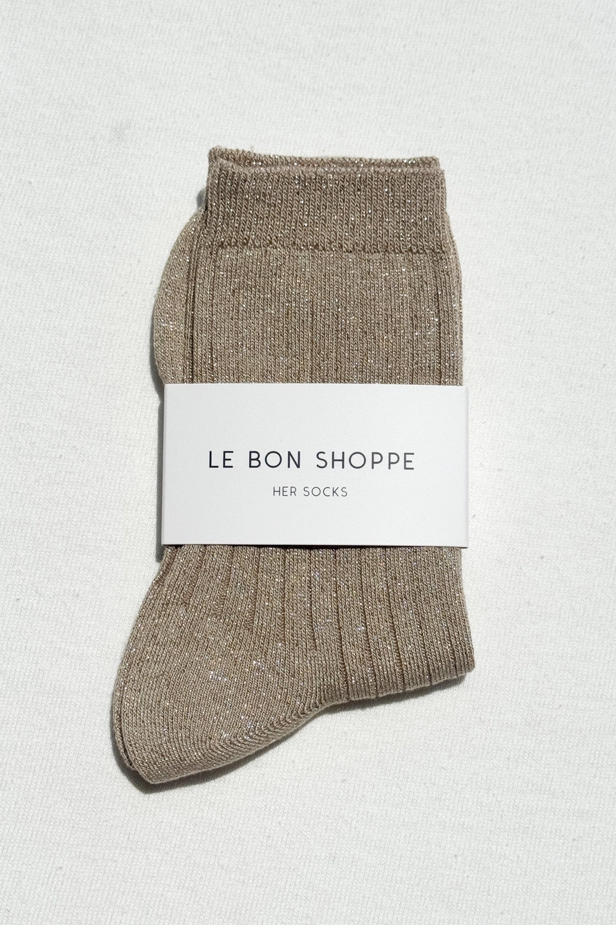 Le Bon Shoppe Her Socks Ash Glitter