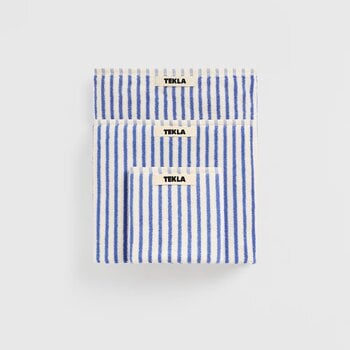 Tekla Terry Towel Coastal Blue Stripes 30x50