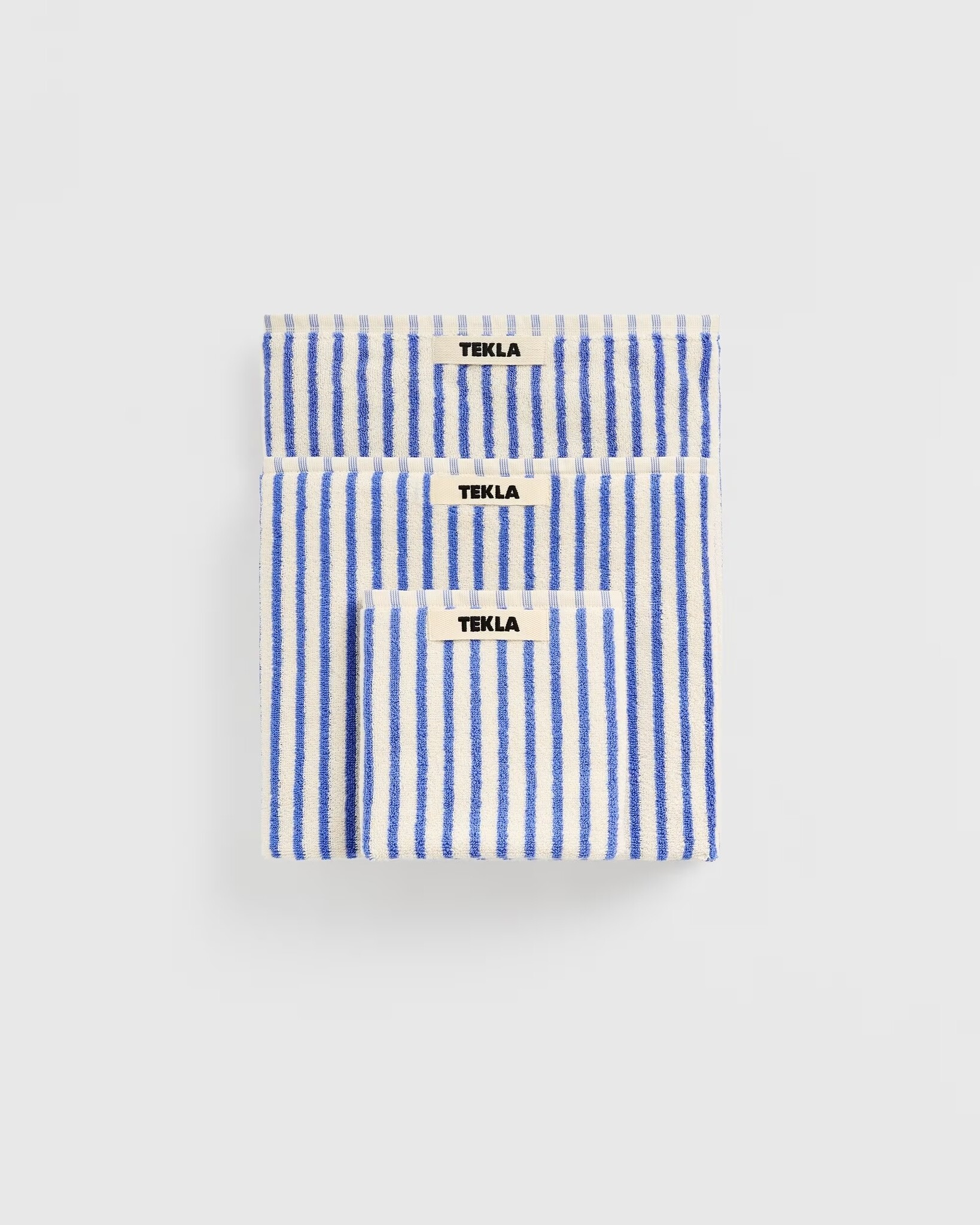 Tekla Terry Towel Coastal Blue Stripes 30x50