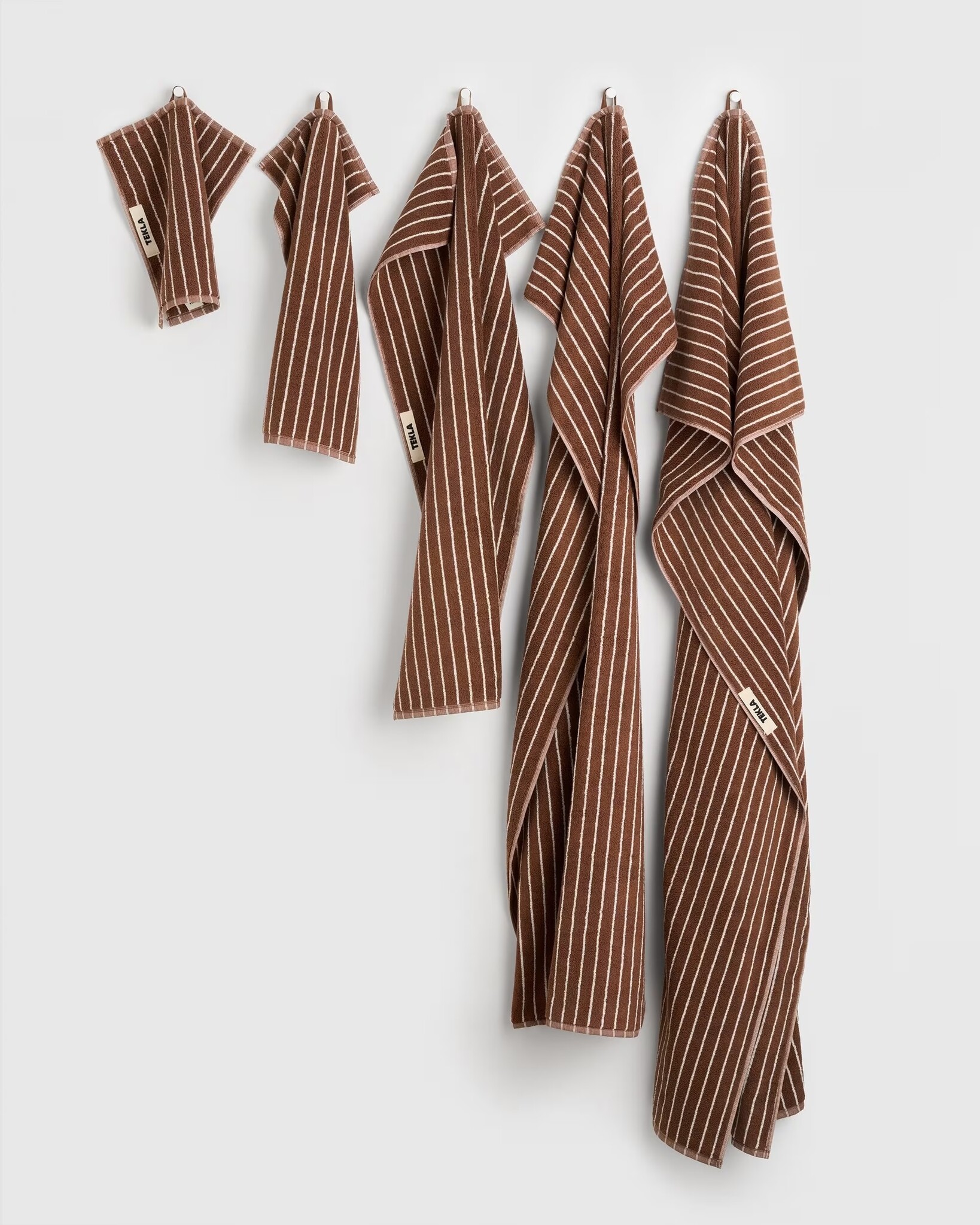 Tekla Terry Towel Rust Stripes 70x140