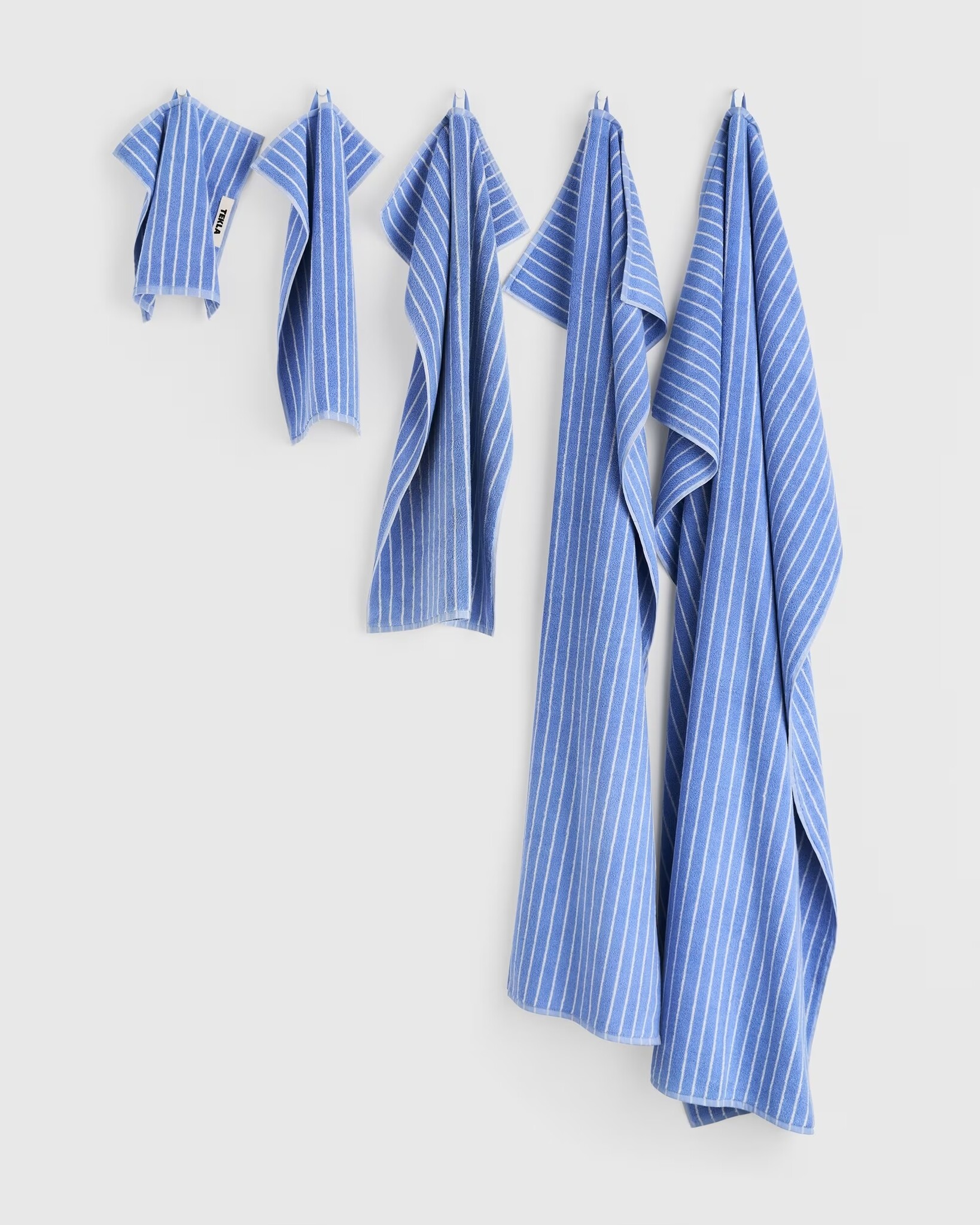 Tekla Terry Towel Clear Blue Stripes 50x90