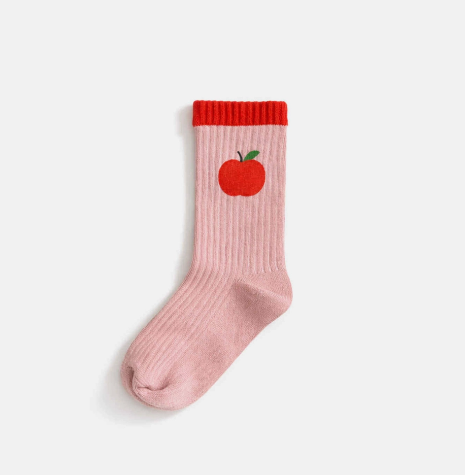 The Rest Organic Cotton Knit Socks Apple
