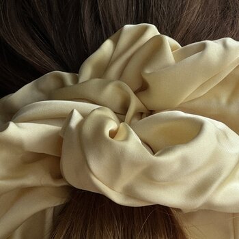Pico Scrunchie Satin Extra Large Butter Yellow