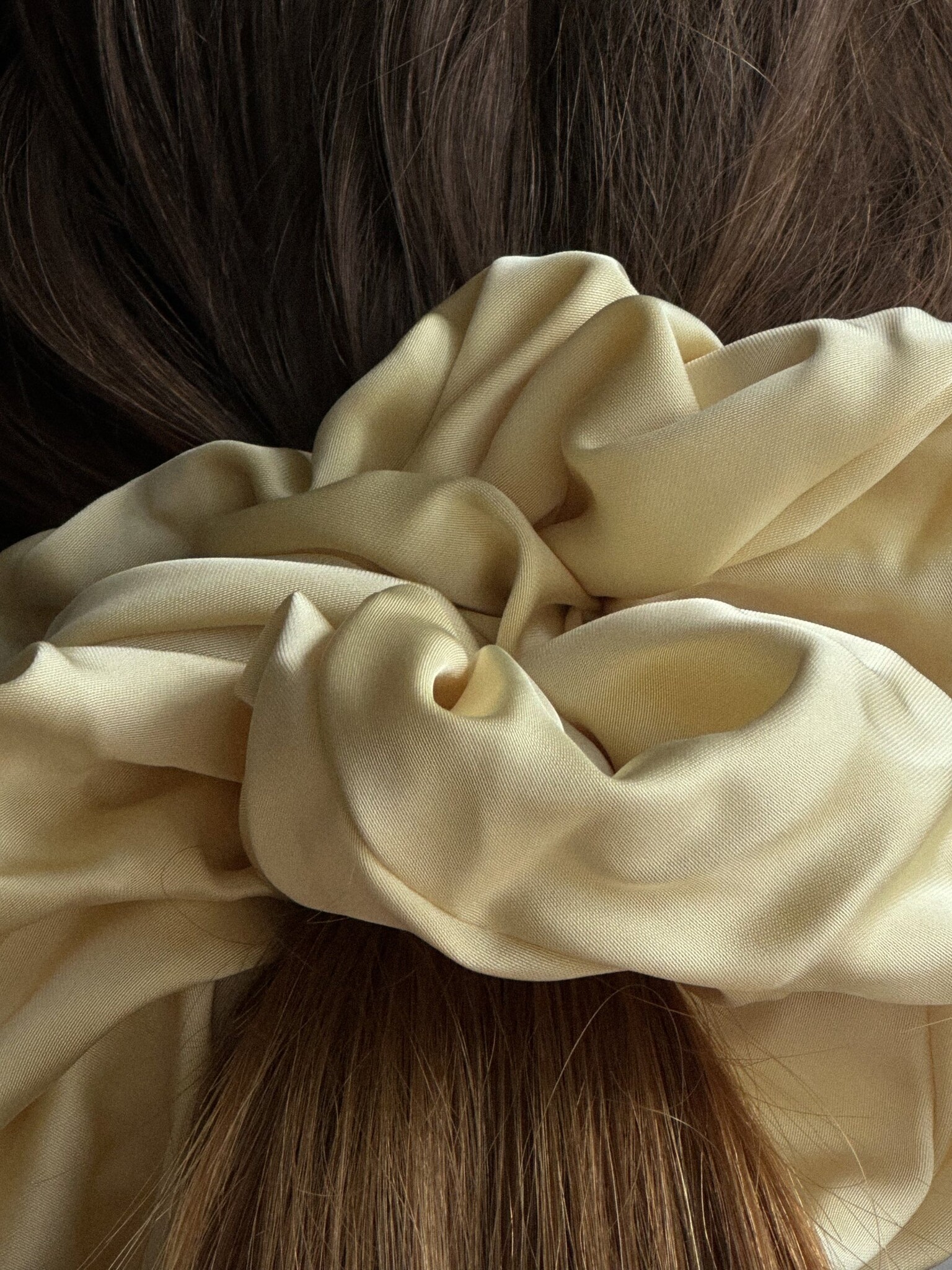 Pico Scrunchie Satin Extra Large Butter Yellow