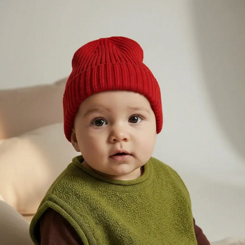 Lille Barn Merino Wool Knitted Baby Hat Lava