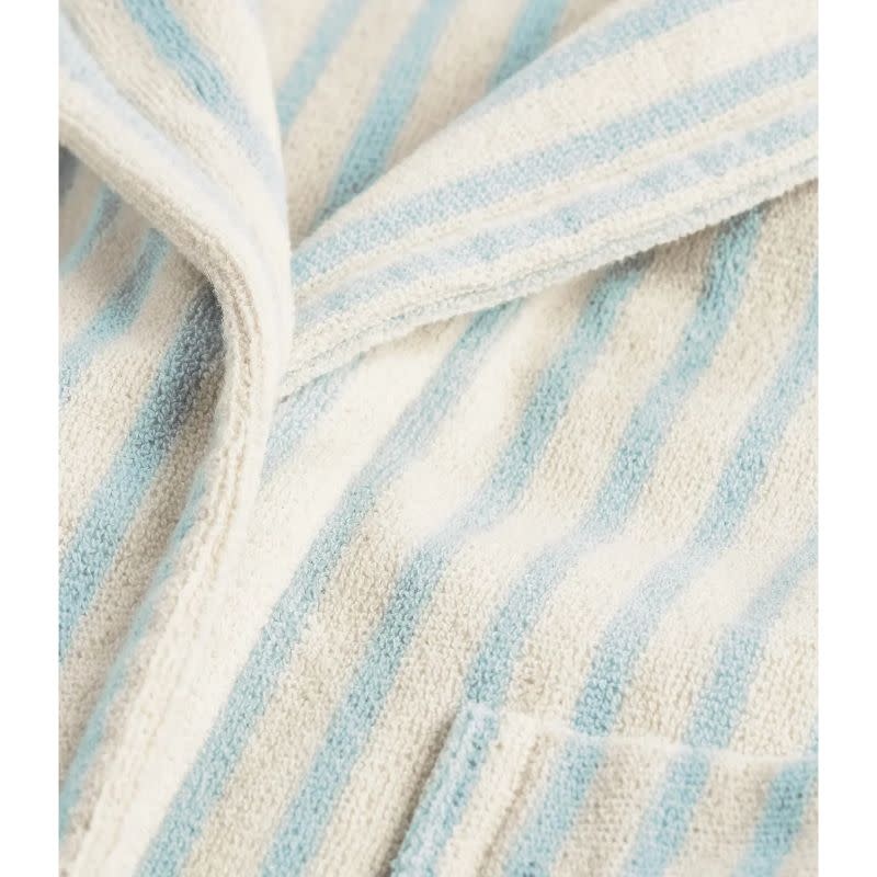 Tekla Terry Kids Bathrobe Soft Blue Stripes