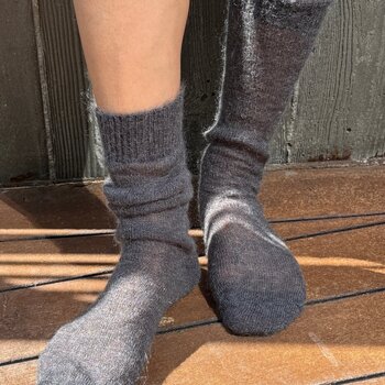 Le Bon Shoppe Mohair Veil Socks Charcoal