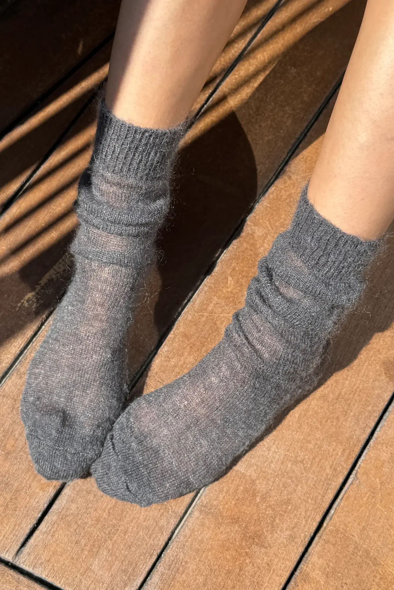 Le Bon Shoppe Mohair Veil Socks Charcoal