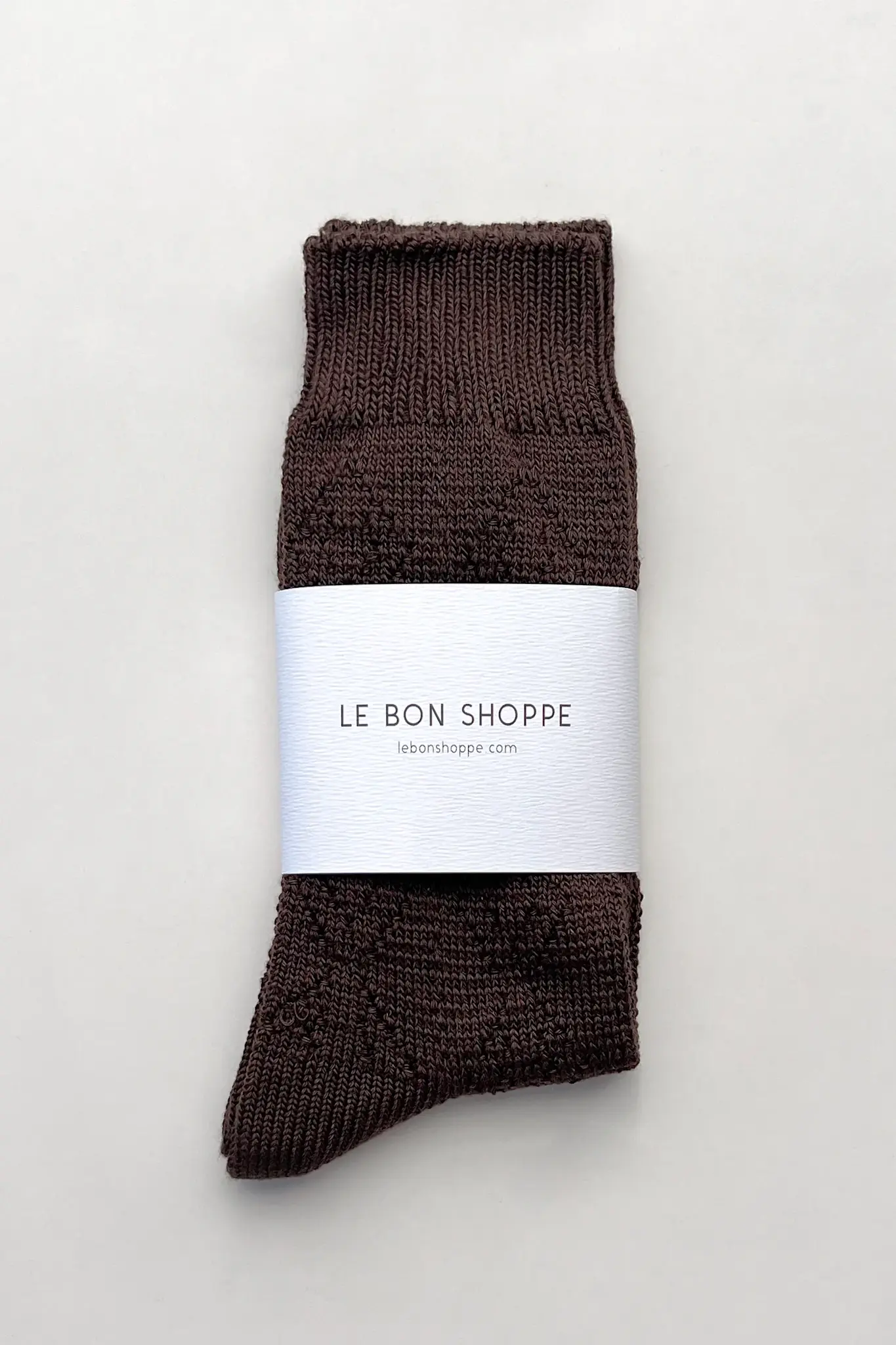 Le Bon Shoppe Modal Eyelet Socks Brown