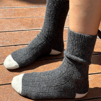Le Bon Shoppe Classic Cashmere Socks Charcoal Melange