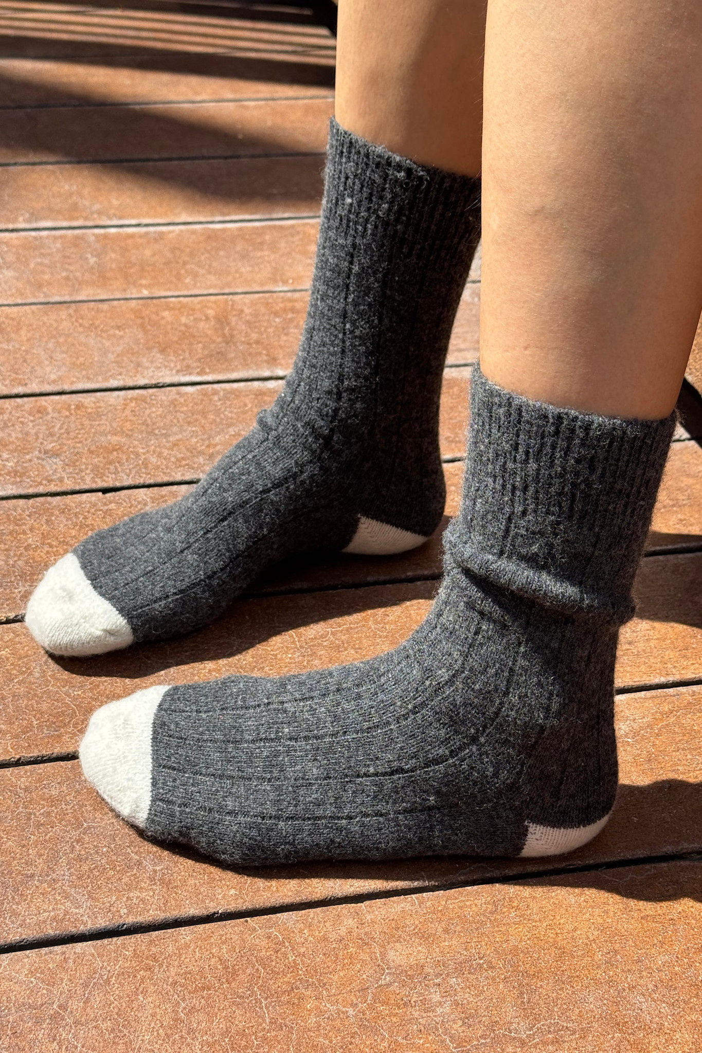 Le Bon Shoppe Classic Cashmere Socks Charcoal Melange