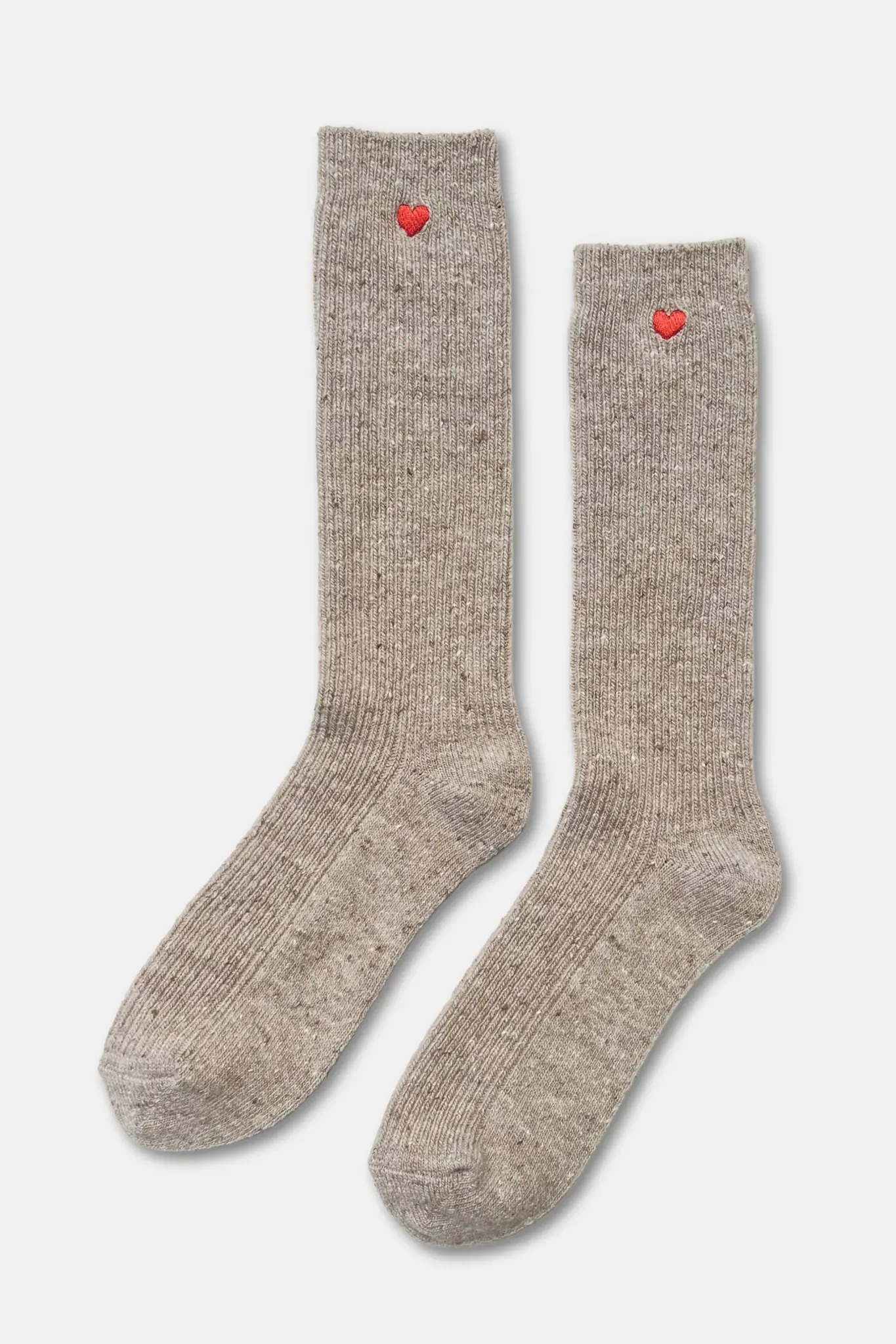 Le Bon Shoppe Embroidered Snow Socks Tan