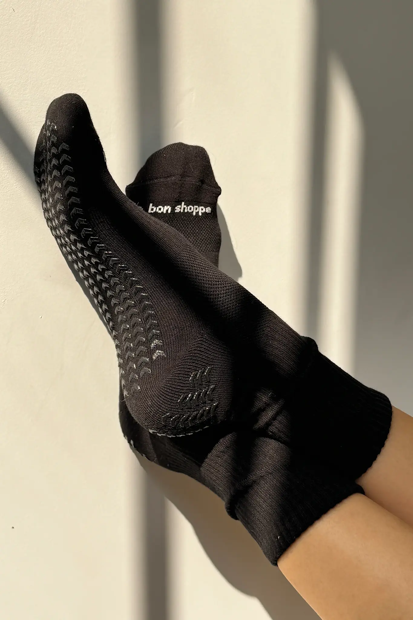 Le Bon Shoppe Grip Gym Socks  Black