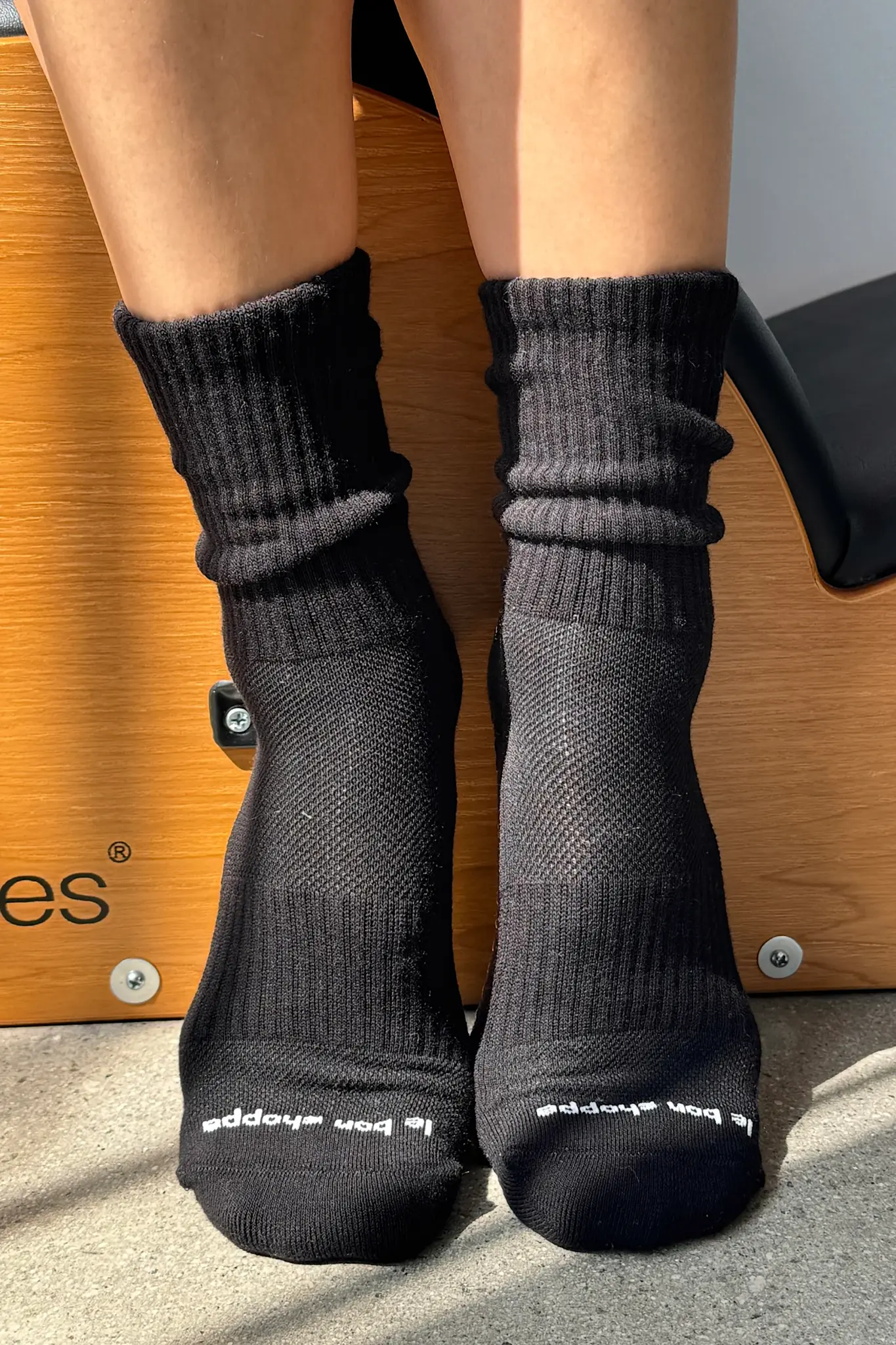 Le Bon Shoppe Grip Gym Socks  Black
